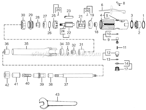 Dotco 10L1181-36 Rear Exhaust Grinder Page A Diagram