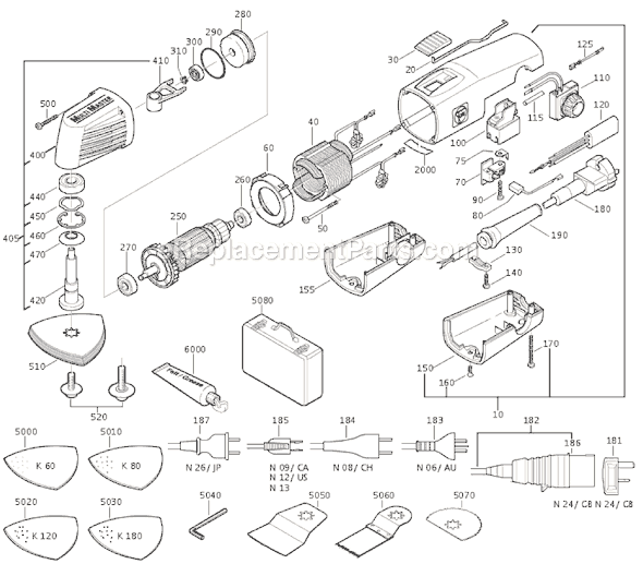Fein MSX636II (72292624233) MultiMaster Page A Diagram