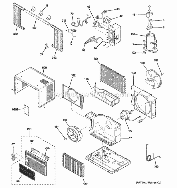 GE AGV06LHG1 Room Air Conditioner Room Air Conditioner Diagram