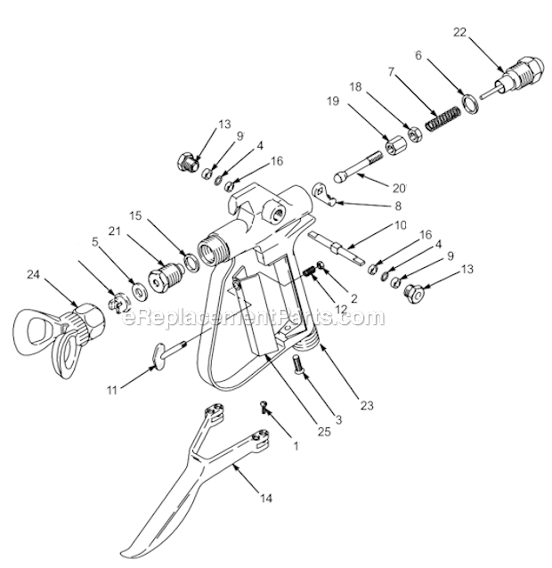 Graco 206-718 (Series M) Hydra Mastic Spray Gun Page A Diagram