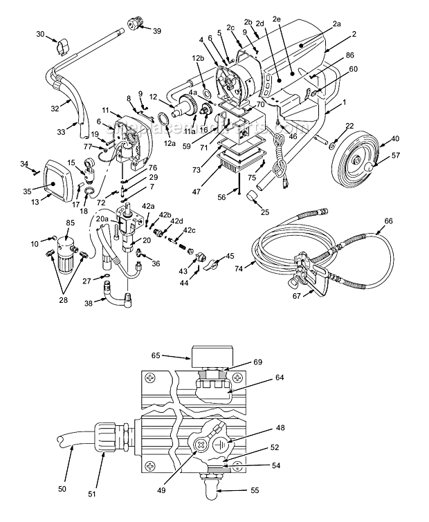 Graco 231-325 (Series A) Ultra 600 Airless Paint Sprayer Page A Diagram