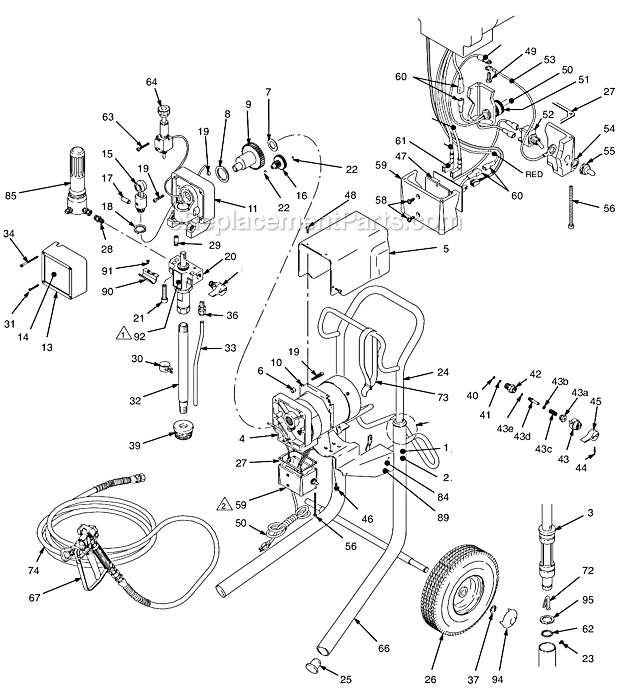 Graco 232676 (Series A) 495 Airless Paint Sprayer Page A Diagram