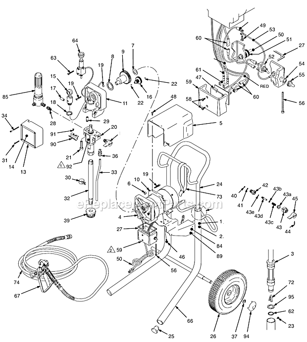 Graco 232677 (Series A) 495 Airless Paint Sprayer Page A Diagram