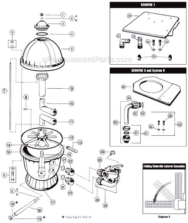 Hayward S200 Sand Filter Page A Diagram
