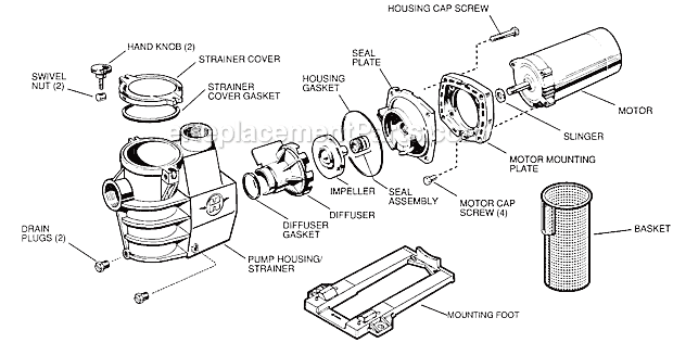 Hayward Max-Flo SP28MF (SP1807X10) Max Rated Page A Diagram