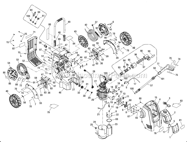 Homelite PS171433B Pressure Washer Page A Diagram