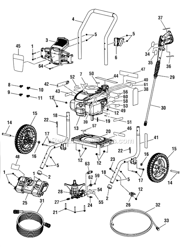 Homelite PS80983 Pressure Washer Page A Diagram