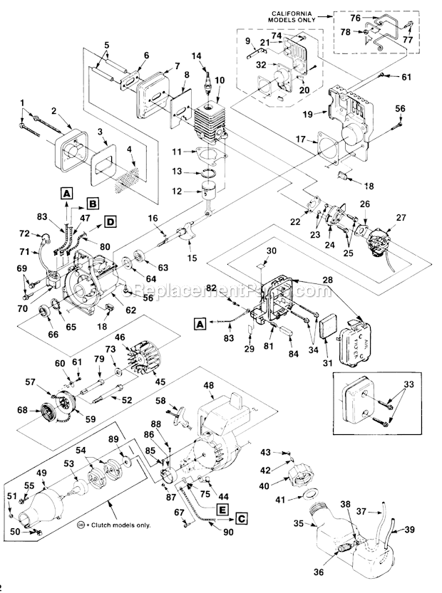 Homelite ST385BC (UT-15040-A) String Trimmer Page A Diagram