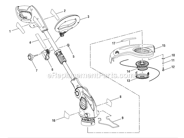 Homelite UT41121 String Trimmer Page A Diagram