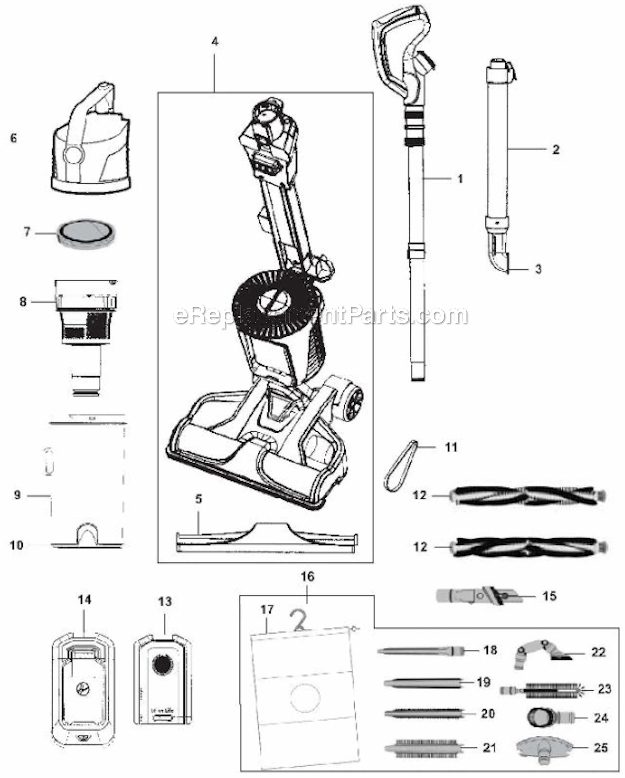 Hoover BH50100 Air Life Page A Diagram