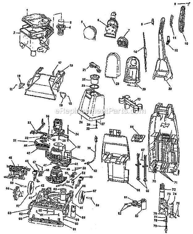 Hoover F6022-900 Upright extractor Page A Diagram