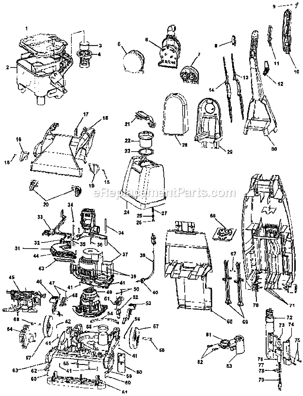 Hoover F6025-900 Upright extractor Page A Diagram