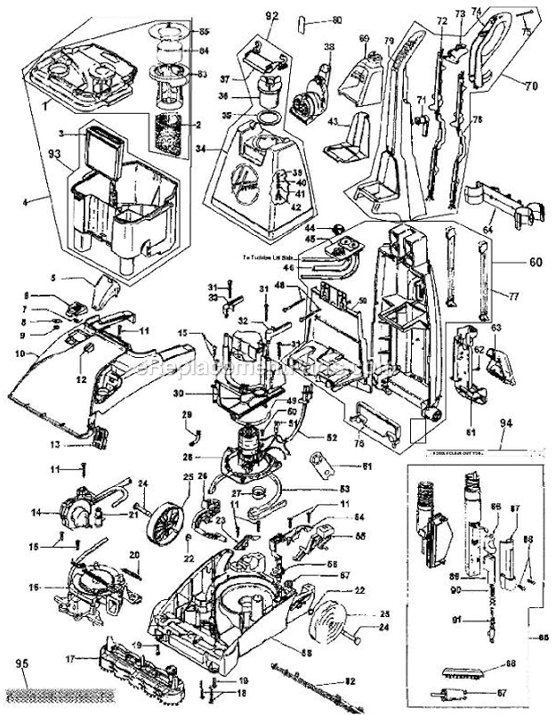 Hoover FH50048CA Carpet Cleaner Page A Diagram