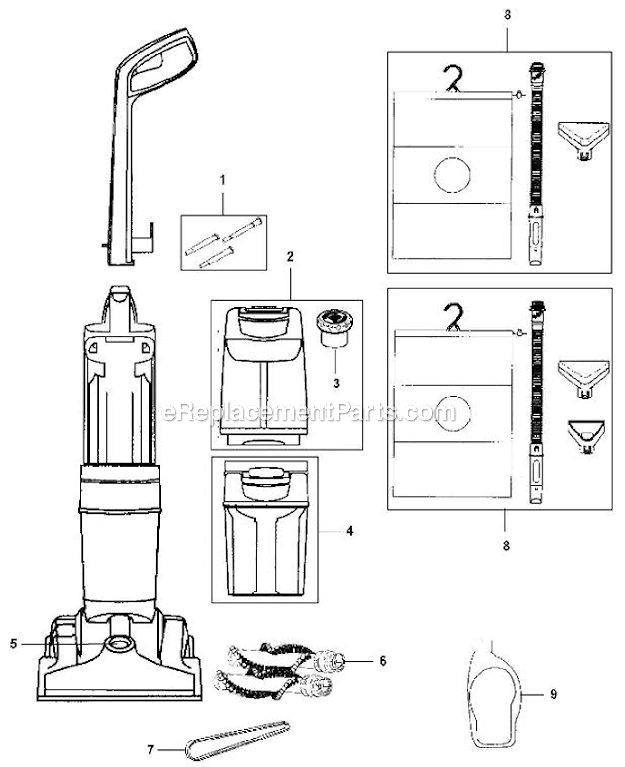 Hoover FH50950 Carpet Washer - Power Path Page A Diagram