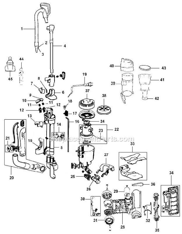 Hoover UH72409 Air Steerable Page A Diagram