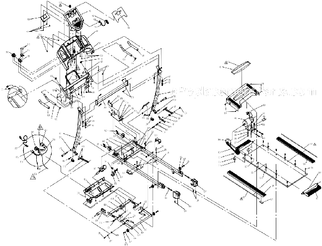 Horizon Fitness CT81 (TM297B)(2008) Treadmill - Folding Page A Diagram