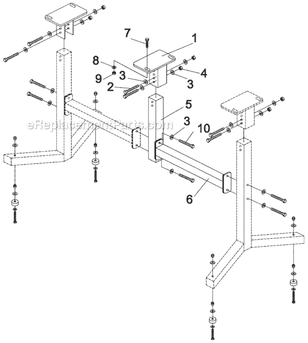 Jet JWL-1220SE (708379) Adjustable Lathe Stand Extension Page A Diagram
