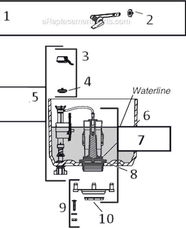 Kohler K-3816 Memoirs Comfort Height One Piece Elongated 1.28Gpf Toilet Page A Diagram