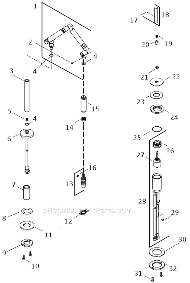 Kohler K-6227-C13 Karbon Articulating Deck-Mount Kitchen Faucet Page A Diagram
