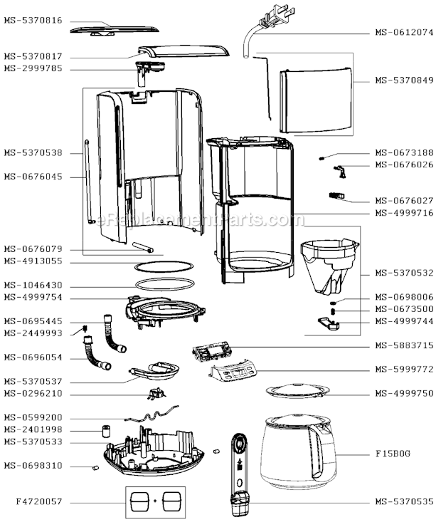 Krups FME214(0) Coffee Maker Proaroma 12 Time Page A Diagram