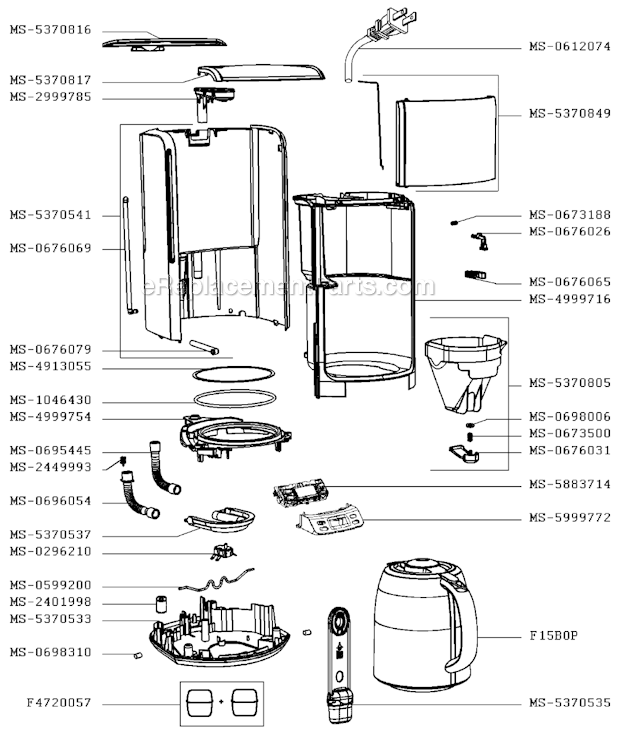 Krups FMF414(0) Coffee Maker Proaroma 12 Time Page A Diagram