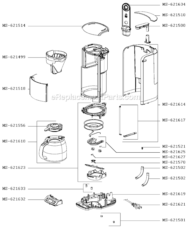 Krups FMF414/1P1 Coffee Maker Proaroma Therm Page A Diagram