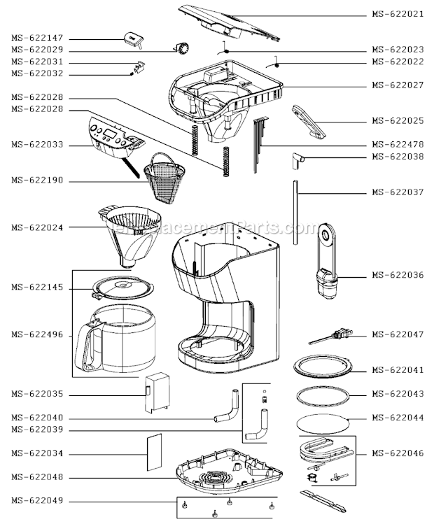 Krups KM405550/5CA Coffee Maker Dahlstrom Timer Page A Diagram