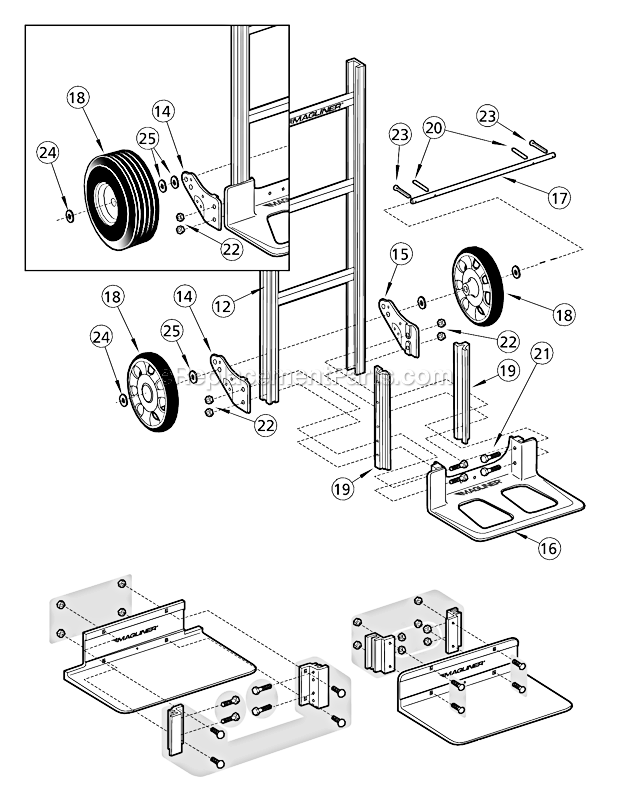 Magliner 111-AA-815 Two Wheel Hand Truck Page A Diagram
