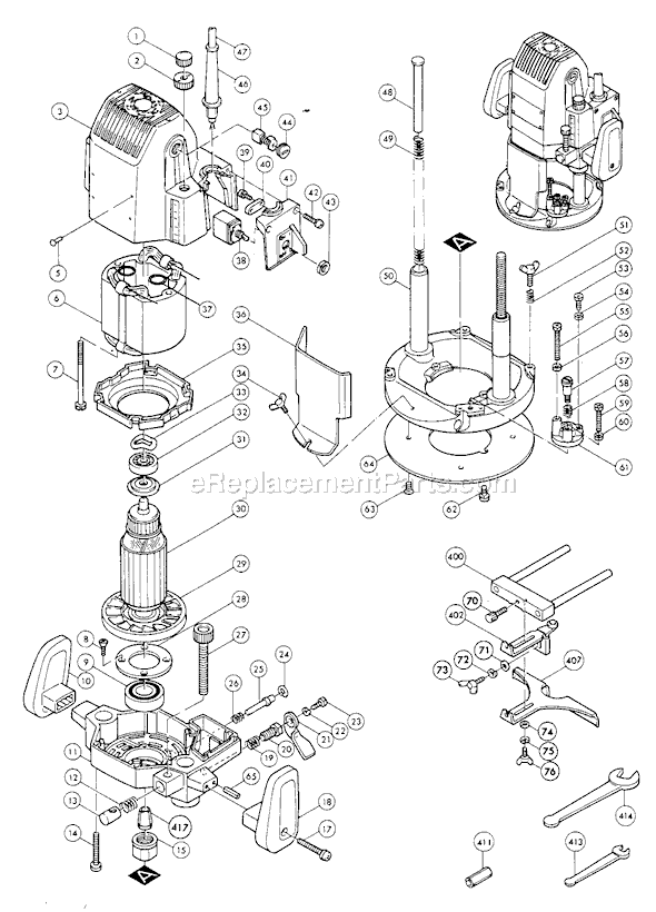 Makita 3612BR Router Page A Diagram