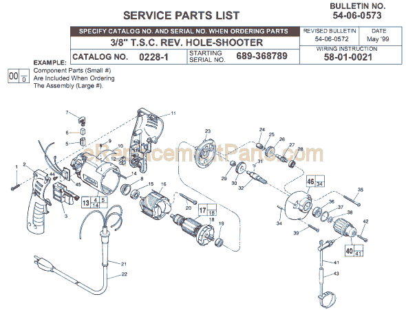 Milwaukee 0228-1 (SER 689-368789) Electric Drill / Driver Page A Diagram
