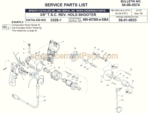 Milwaukee 0228-1 (SER 689-457000) Electric Drill / Driver Page A Diagram