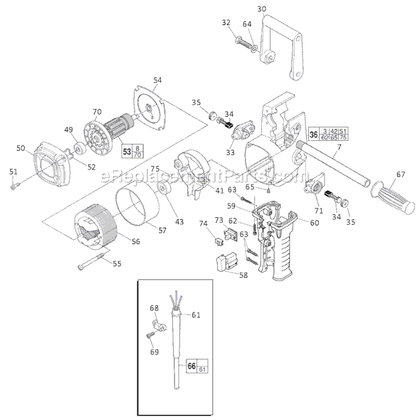 Milwaukee 1675-1 Parts List and Diagram - (SER 413E