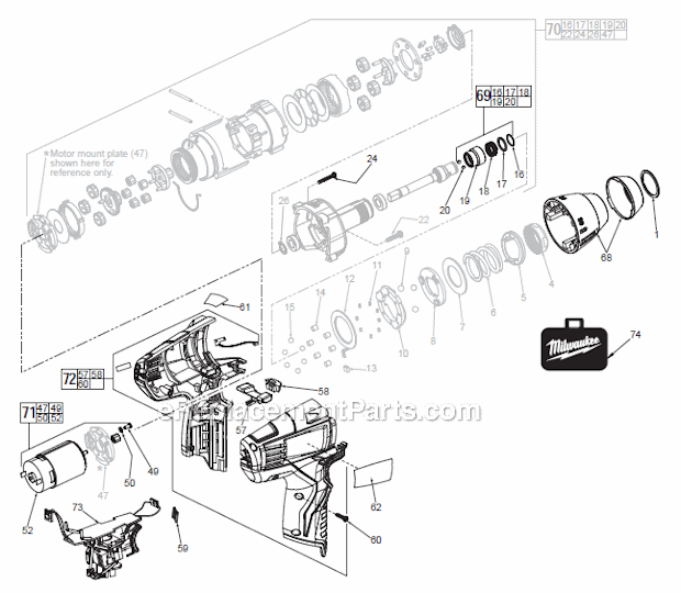 Milwaukee 245520 Cordless 12 Volt No-Hub Coupling Driver-Drill Page A Diagram