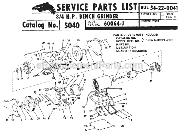 Milwaukee 5040 (SER 60064-J) Grinder Page A Diagram