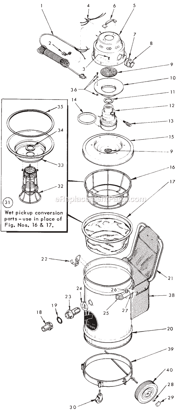 Milwaukee 8911 (SER 637-6397) 2-Stage Wet/Dry Vacuum Cleaner Page A Diagram