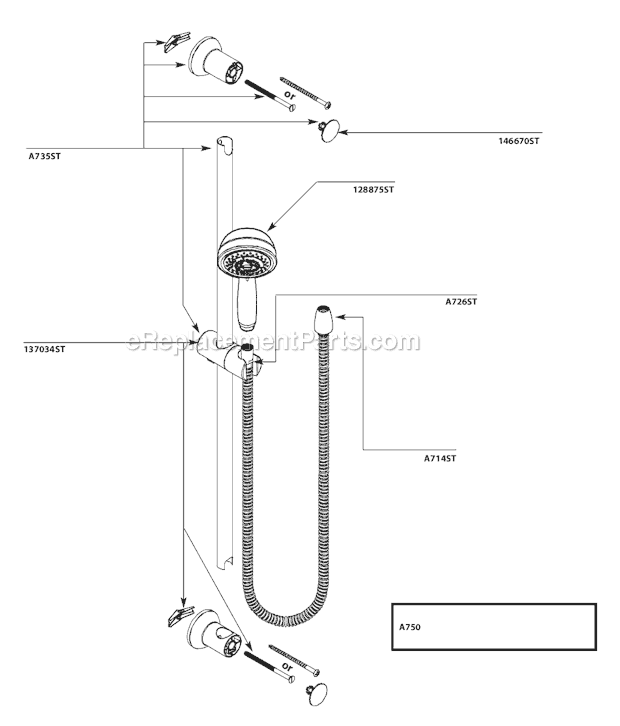 Moen 3867ST Shower Faucet Page A Diagram