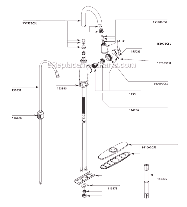 Moen 5985CSL Bar Faucet Page A Diagram