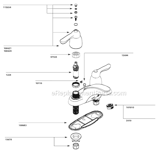 Moen 64925 (After 6-10) Bathroom Faucet Page A Diagram
