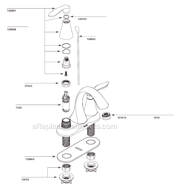 Moen 66411 Bathroom Faucet Page A Diagram