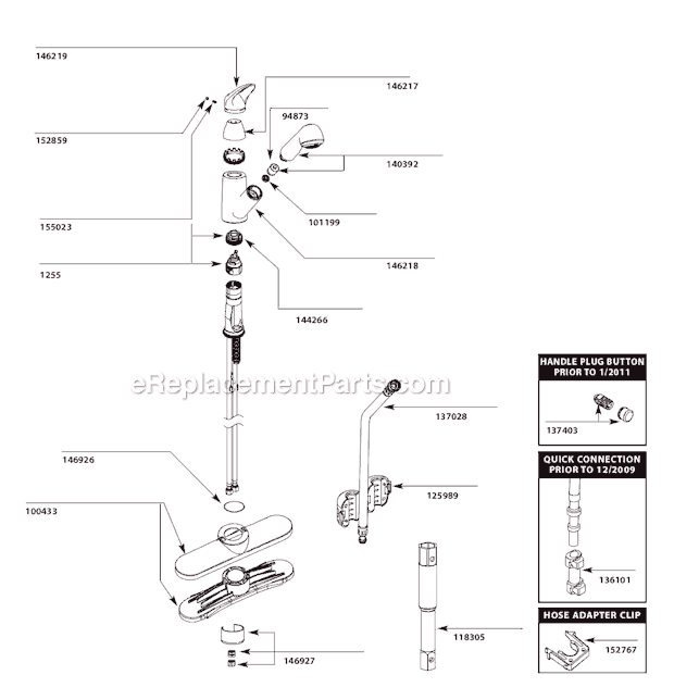 Moen 7570C (After 10-10) Kitchen Sink Faucet Page A Diagram