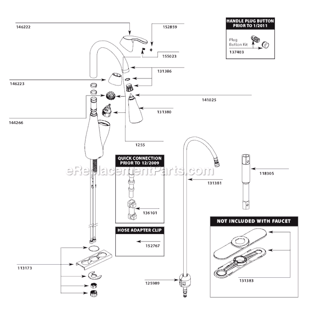 Moen 7599C (After 10-10) Kitchen Sink Faucet Page A Diagram