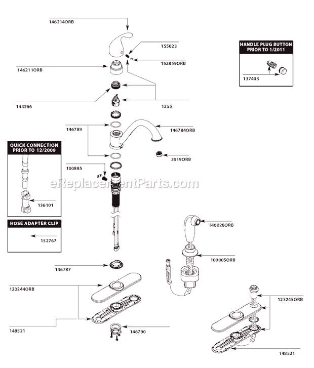 Moen 7835ORB (After 10-10) Kitchen Sink Faucet Page A Diagram