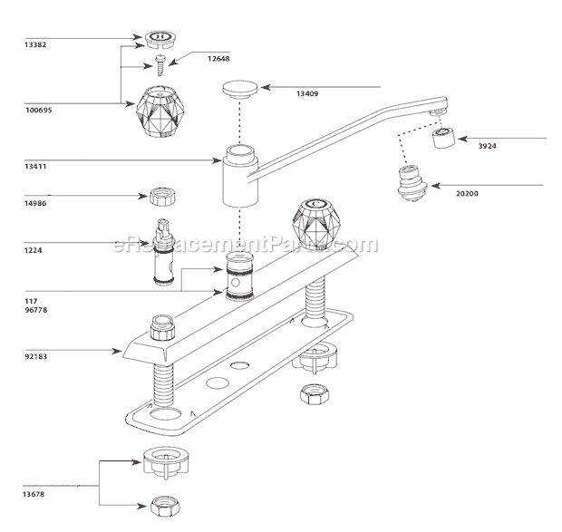 Moen 7900 (6-10 to 5-11) Kitchen Sink Faucet Page A Diagram