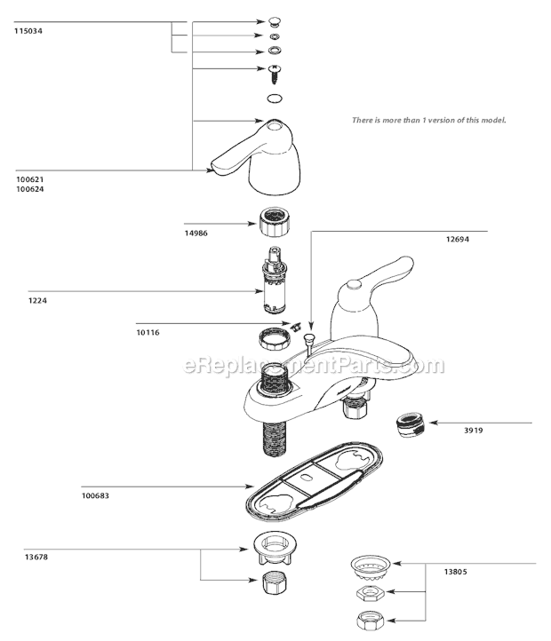 Moen 8915 (After 9-04) Bathroom Faucet Page A Diagram