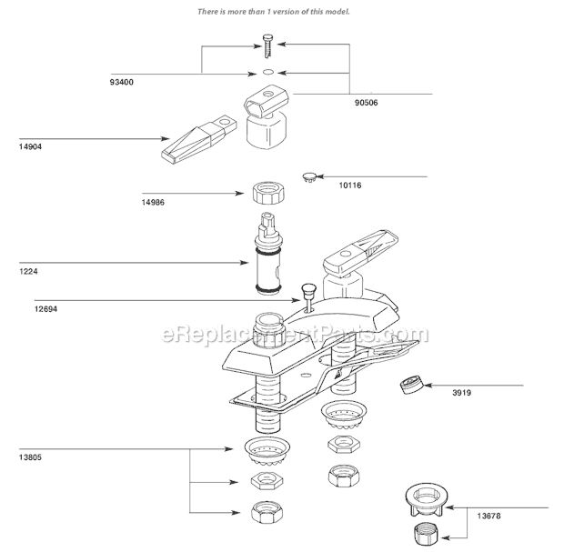 Moen 8915 (Before 9-04) Bathroom Faucet Page A Diagram