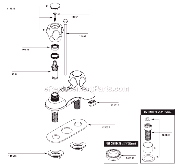 Moen CA84422 Bathroom Faucet Page A Diagram