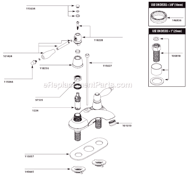 Moen CA84429 Bathroom Faucet Page A Diagram