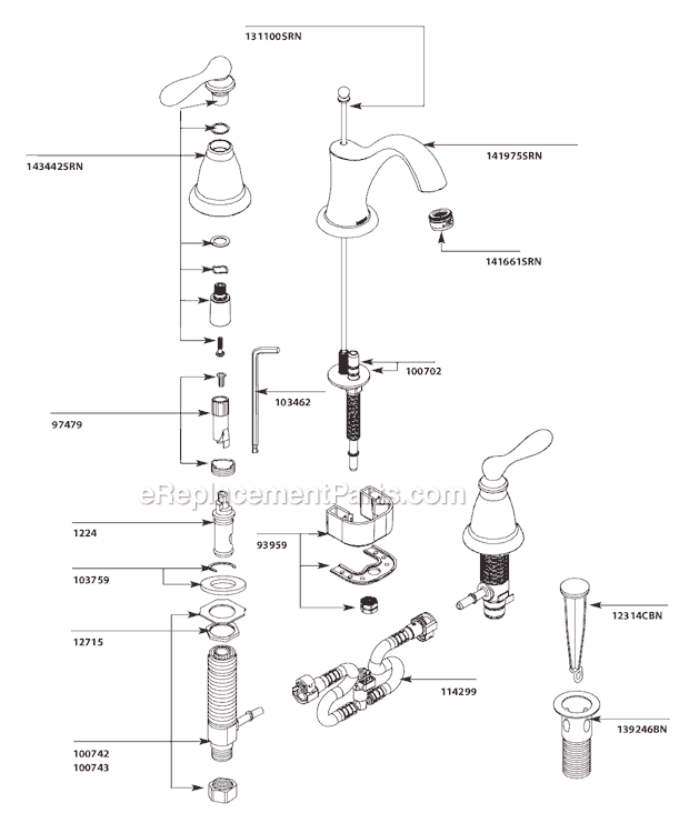 Moen CA84440SRN Bathroom Faucet Page A Diagram