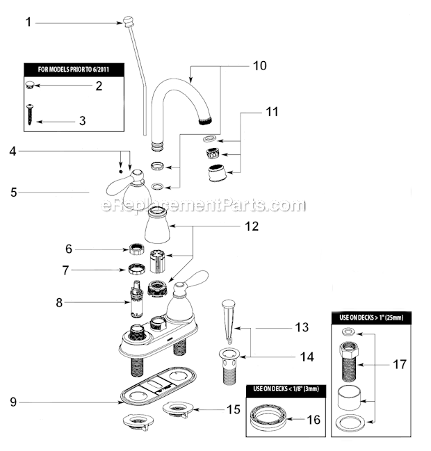 Moen CA84667SRN (Caldwell) Bathroom Faucet (Spot Resist Stainless) Page A Diagram