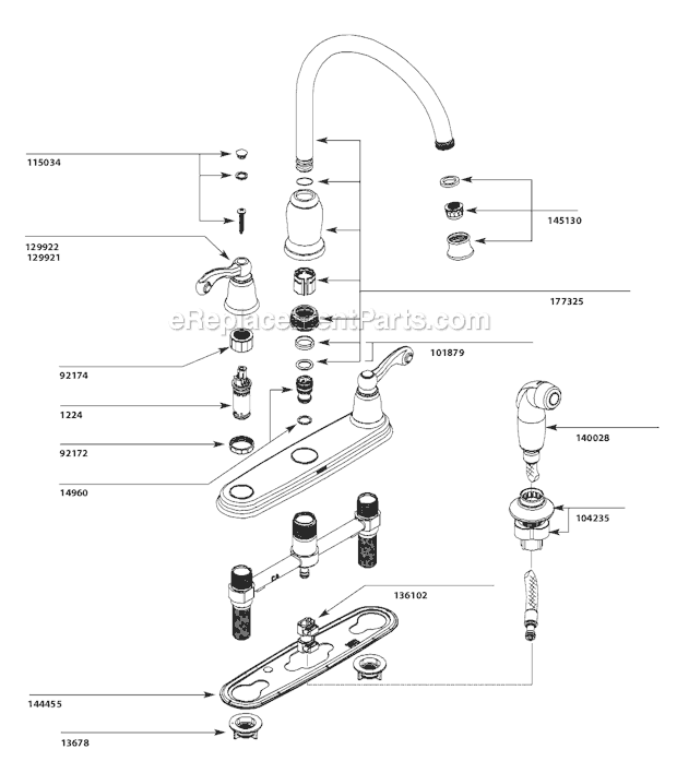 Moen Ca87004 Parts List And Diagram   Ereplacementparts Com
